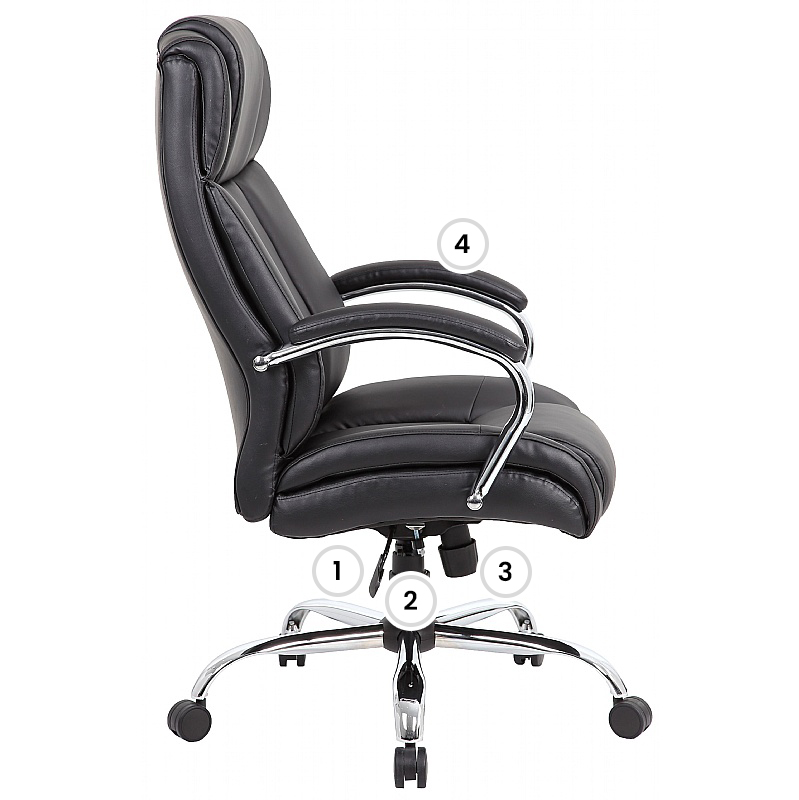 Alpha XL Bariatric 35 Stone 24 Hour Leather Faced Manager Chair